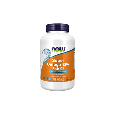 NOW Foods Super Omega EPA 360/DHA 240 dietary supplement offers a double strength formula with 360 mg EPA and 240 mg DHA per serving in each bottle of 120 softgels.